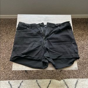 Fashion Nova Black Denim Shorts